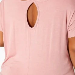 Asoph Plus Size Back Cross Hem Design Tee Shirt -Radiant Drape Sales 2017417 186 4