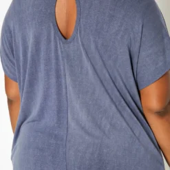 Asoph Plus Size Back Cross Hem Design Tee Shirt -Radiant Drape Sales 2017417 290 3