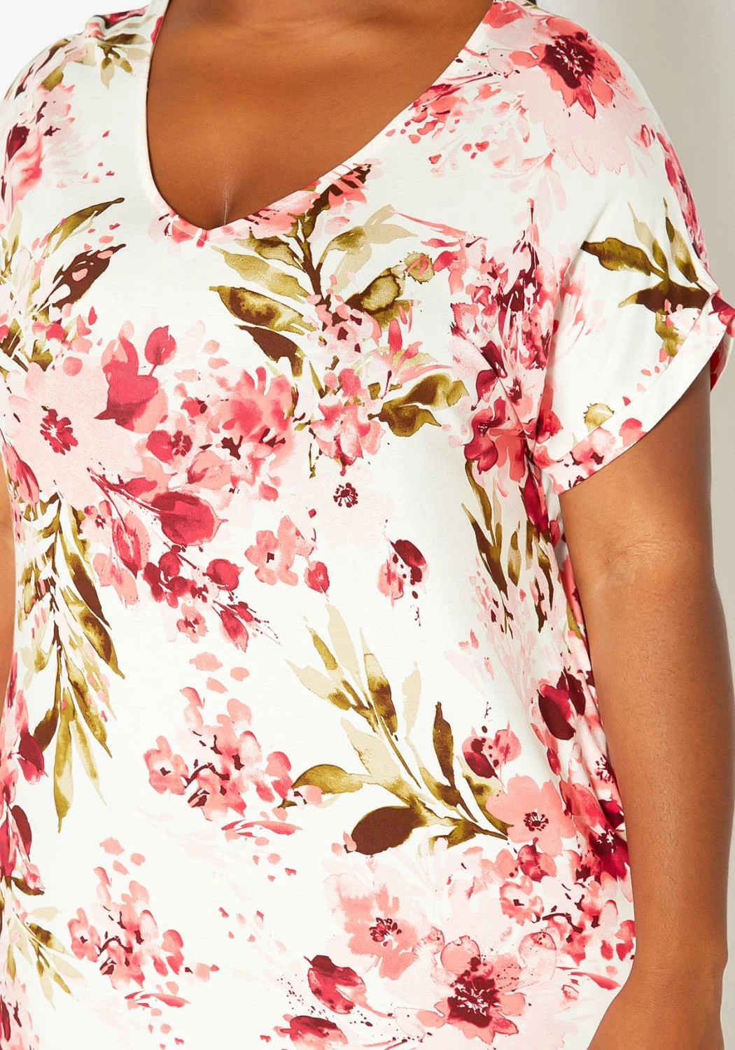 Asoph Plus Size Spring Floral Print Tee Shirt Maxi Dress 5 Asoph Plus Size Spring Floral Print Tee Shirt Maxi Dress - Image 5