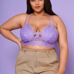 Asoph Plus Size Crochet Cami Crop Top