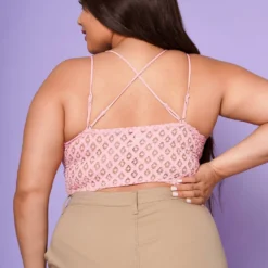 Asoph Plus Size Crochet Cami Crop Top 10 Asoph Plus Size Crochet Cami Crop Top -Radiant Drape Sales 2017515 003 5