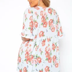 Asoph Plus Size Floral Print Relaxed Fit Tee Shirt -Radiant Drape Sales 2017522 278 3