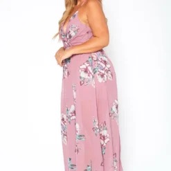 Asoph Plus Size Floral Print Cross Lace Back Maxi Dress -Radiant Drape Sales 2017559 186 2