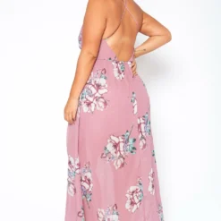 Asoph Plus Size Floral Print Cross Lace Back Maxi Dress -Radiant Drape Sales 2017559 186 3
