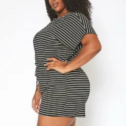 Asoph Plus Size Striped Relaxed Fit Romper 7 Asoph Plus Size Striped Relaxed Fit Romper -Radiant Drape Sales 2017629 001 1
