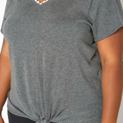 Asoph Plus Size Crochet Trim V Neck Shirt -Radiant Drape Sales 2017630 108 4