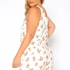 Asoph Plus Size Floral Print Sleeveless Romper -Radiant Drape Sales 2017663 952 3