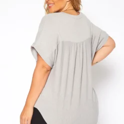 Asoph Plus Size Leopard Pocket Hem V Neck Shirt -Radiant Drape Sales 2017664 107 3