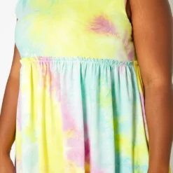 Asoph Plus Size Tie Dye Sleeveless Flare Blouse -Radiant Drape Sales 2017778 145 4