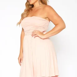 Asoph Plus Size Basic Tube Fit & Flare Mini Dress 7 Asoph Plus Size Basic Tube Fit & Flare Mini Dress -Radiant Drape Sales 2017801 119 2