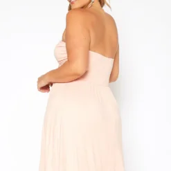 Asoph Plus Size Basic Tube Fit & Flare Mini Dress 8 Asoph Plus Size Basic Tube Fit & Flare Mini Dress -Radiant Drape Sales 2017801 119 3