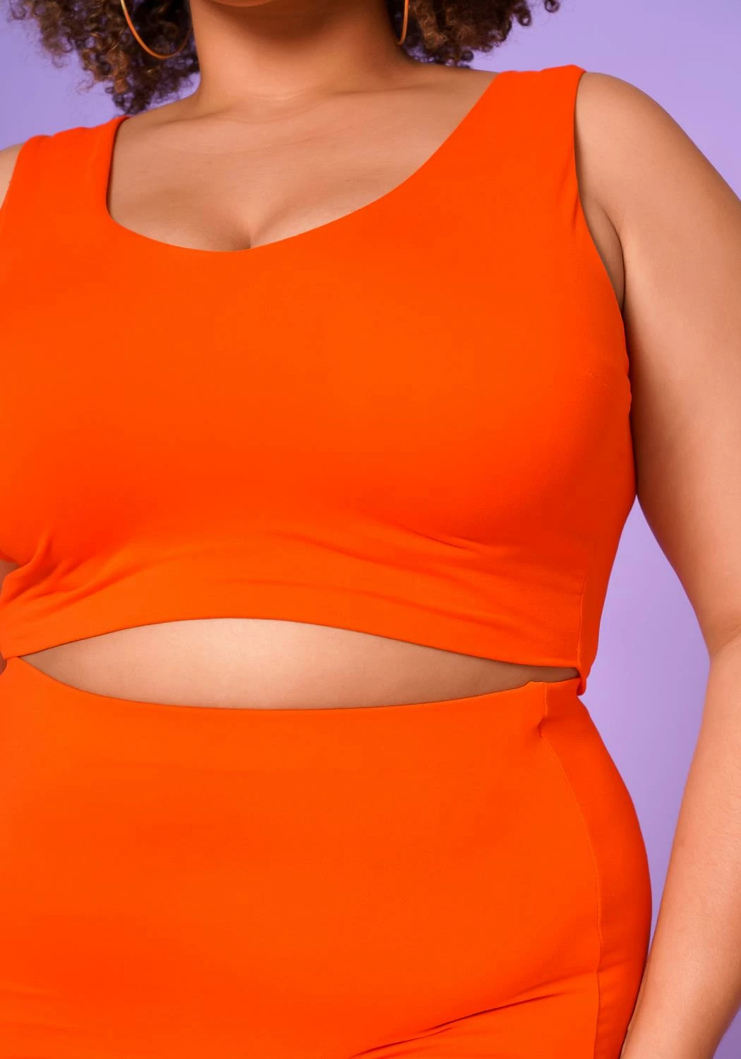 Asoph Plus Size Basic Tank Crop Top & Midi Skirt Set 6 Asoph Plus Size Basic Tank Crop Top & Midi Skirt Set - Image 6