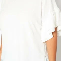 Asoph Plus Size Ruffle Trim Short Sleeve Top -Radiant Drape Sales 2017859 002 4