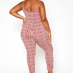 Asoph Plus Size Greek Key Print Cami Jumpsuit -Radiant Drape Sales 2017900 283 3