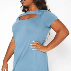 Asoph Plus Size Cut Out Front Tee Shirt -Radiant Drape Sales 2017920 003 2