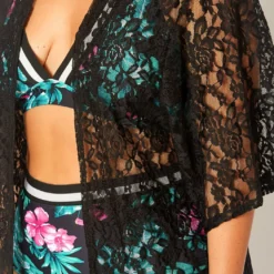 Asoph Plus Size Floral Lace Kimono Cardigan -Radiant Drape Sales 2017961 001 4