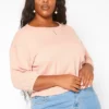 Asoph Plus Size Relaxed Fit Crew Neck Top