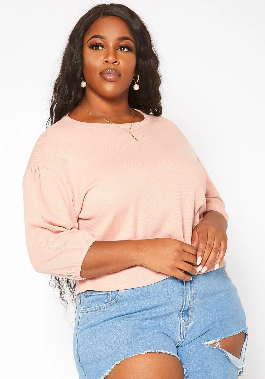 Asoph Plus Size Relaxed Fit Crew Neck Top 1 Asoph Plus Size Relaxed Fit Crew Neck Top