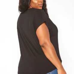 Asoph Plus Size Crochet Hem V Neck Shirt -Radiant Drape Sales 2017999 001 3