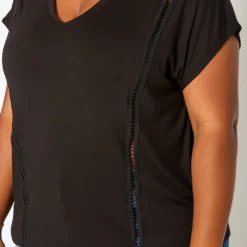 Asoph Plus Size Crochet Hem V Neck Shirt -Radiant Drape Sales 2017999 001 4