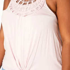 Asoph Plus Size Crochet Hem Tassel Front Tank Top -Radiant Drape Sales 2018034 119 4