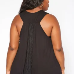 Asoph Plus Size Lace Hem V Neck Tank Top -Radiant Drape Sales 2018035 001 3