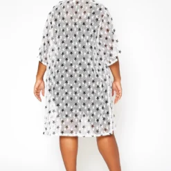 Asoph Plus Size Star Pattern Open Front Kimono Cardigan -Radiant Drape Sales 2018037 952 3