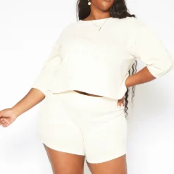Asoph Plus Size Lounge Knit Shorts