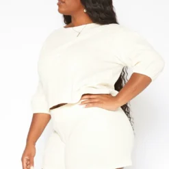 Asoph Plus Size Lounge Knit Shorts -Radiant Drape Sales 2018050 135 2