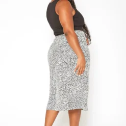Asoph Plus Size Leopard Print High Waist Midi Skirt -Radiant Drape Sales 2018052 172 3