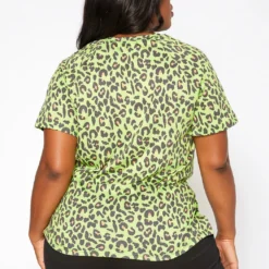 Asoph Plus Size Leopard Print Crew Neck Shirt -Radiant Drape Sales 2018053 128 3