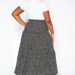 Asoph Plus Size Dainty Floral Print Maxi Flare Skirt -Radiant Drape Sales 2018086 107 3