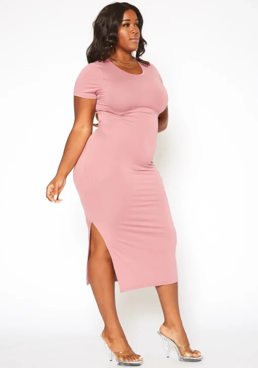 Asoph Plus Size Open Back Bodycon Midi Dress -Radiant Drape Sales 2018106 186 1