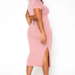 Asoph Plus Size Open Back Bodycon Midi Dress -Radiant Drape Sales 2018106 186 3