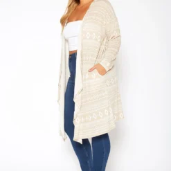 Asoph Plus Size Boho Print Long Cardigan -Radiant Drape Sales 2018139 118 2