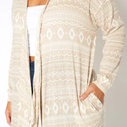 Asoph Plus Size Boho Print Long Cardigan -Radiant Drape Sales 2018139 118 4