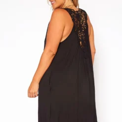 Asoph Plus Size Crochet Design Flare Mini Dress 8 Asoph Plus Size Crochet Design Flare Mini Dress -Radiant Drape Sales 2018140 001 3