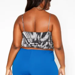 Asoph Plus Size Statement Print Ruched Cami Top -Radiant Drape Sales 2018169 001 10
