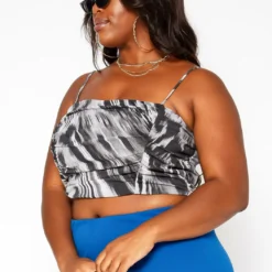 Asoph Plus Size Statement Print Ruched Cami Top -Radiant Drape Sales 2018169 001 9