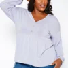 Asoph Plus Size Relaxed Fit Peplum Top