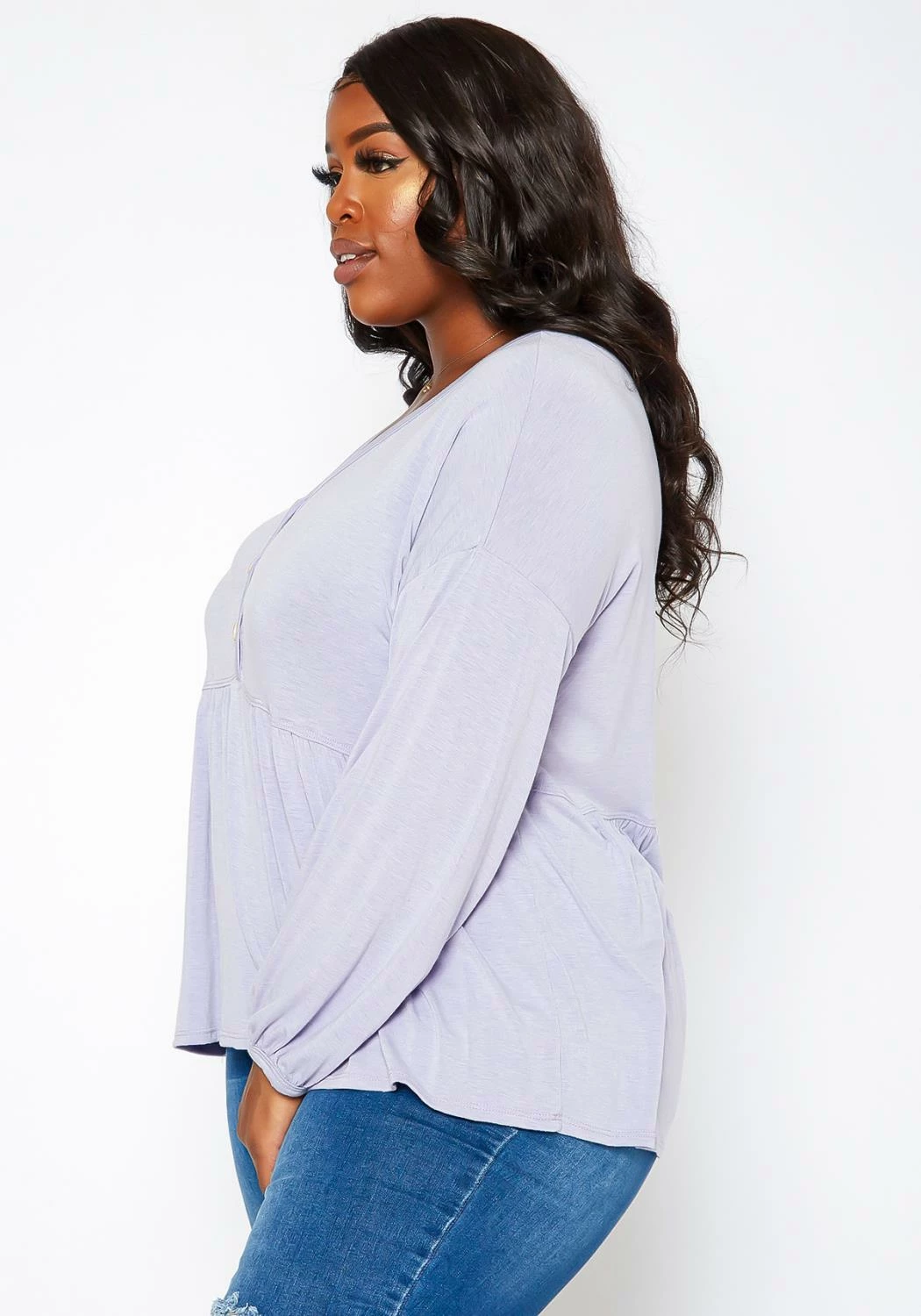 Asoph Plus Size Relaxed Fit Peplum Top 3 Asoph Plus Size Relaxed Fit Peplum Top - Image 3