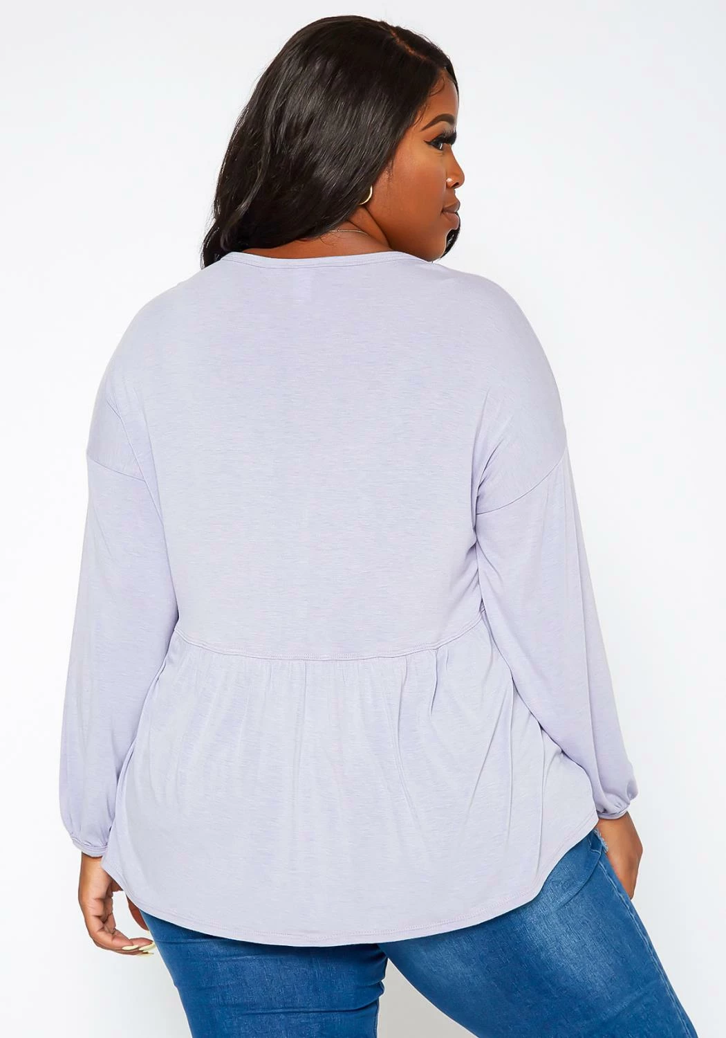 Asoph Plus Size Relaxed Fit Peplum Top 4 Asoph Plus Size Relaxed Fit Peplum Top - Image 4