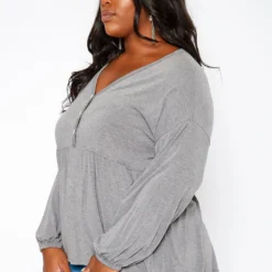 Asoph Plus Size Relaxed Fit Peplum Top -Radiant Drape Sales 2018174 108 2