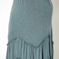 Asoph Plus Size Ruffle Trim Knit Maxi Skirt 9 Asoph Plus Size Ruffle Trim Knit Maxi Skirt -Radiant Drape Sales 2018206 161 4