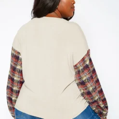 Asoph Plus Size Plaid Print Sweatshirt -Radiant Drape Sales 2018207 144 3