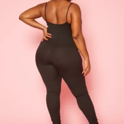 Asoph Plus Size Ribbed Knit Cut Out Jumpsuit 8 Asoph Plus Size Ribbed Knit Cut Out Jumpsuit -Radiant Drape Sales 2018233 001 8