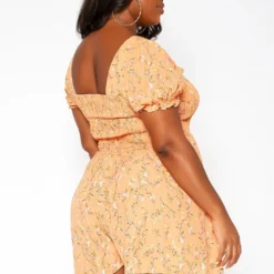 Asoph Plus Size Floral Blossom Print Romper -Radiant Drape Sales 2018241 304 2