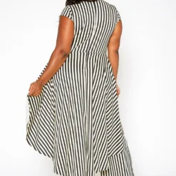Asoph Plus Size Striped Cape Flare Jumpsuit -Radiant Drape Sales 2018244 271 3