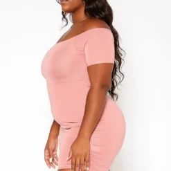 Asoph Plus Size Basic Off Shoulder Bodycon Mini Dress -Radiant Drape Sales 2018275 162 2