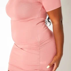 Asoph Plus Size Basic Off Shoulder Bodycon Mini Dress -Radiant Drape Sales 2018275 162 4